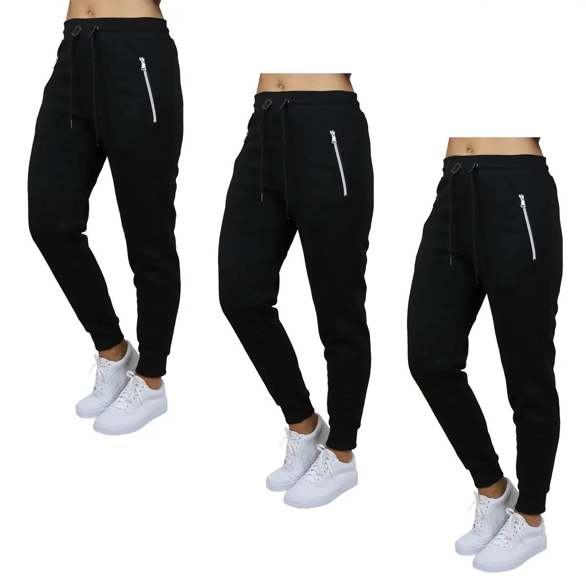 (Chrome Zip) Black-Black-Black