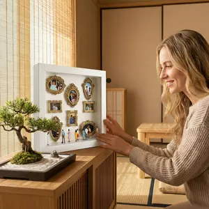 Living Room Photo Shadow Box, Vintage Frame and Small Decorative Items, Enhance Your Home Decoration Style, Retro Aesthetic Accessories