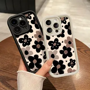 Stylish Vintage Floral Pattern Phone Case for iPhone 17 16 15 14 Pro Max 13 12 11 Air XR XS Plus Shockproof Drop Protection Rugged Durable Silicone Cover Smartphone Cellphone Casing