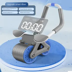 Abdominal wheel blue with watch