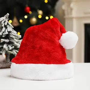 High-End Christmas Plush Hat, Adult Christmas Hat, Unisex Holiday Party Decoration, Perfect for New Year's Celebrations