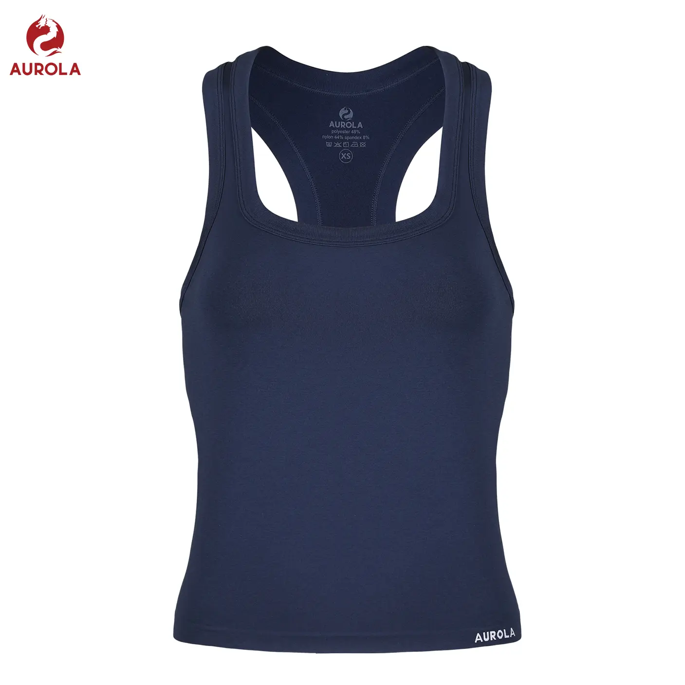 AUROLA Essentials Seamless Sleeveless Racerback Top,Women Subtle Marl Workout Square Neck Fitted Tank summerwins