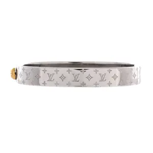 Pre-owned Louis Vuitton Nanogram Cuff Bracelet Metal by Rebag