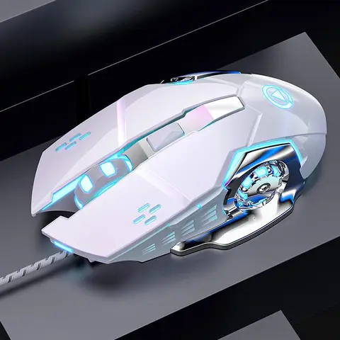 Wired Gaming Mouse, Gaming Mouse with Light, Portable Gaming Mouse for Gamer, USB Wired Gaming Mouse for Game Room, Office, Home, Gaming Accessory, Gaming Peripherals