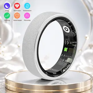 New Sparkly Smart Ring – IP65 Waterproof Fitness Tracker with Temperature Check, SpO2 Monitor, Heart Rate, Sleep, Stress, Step Count, Activity track & Cycle Reminder Insights, No Subscription, Android & iOS Compatible, Fitness Ring for Men & Women