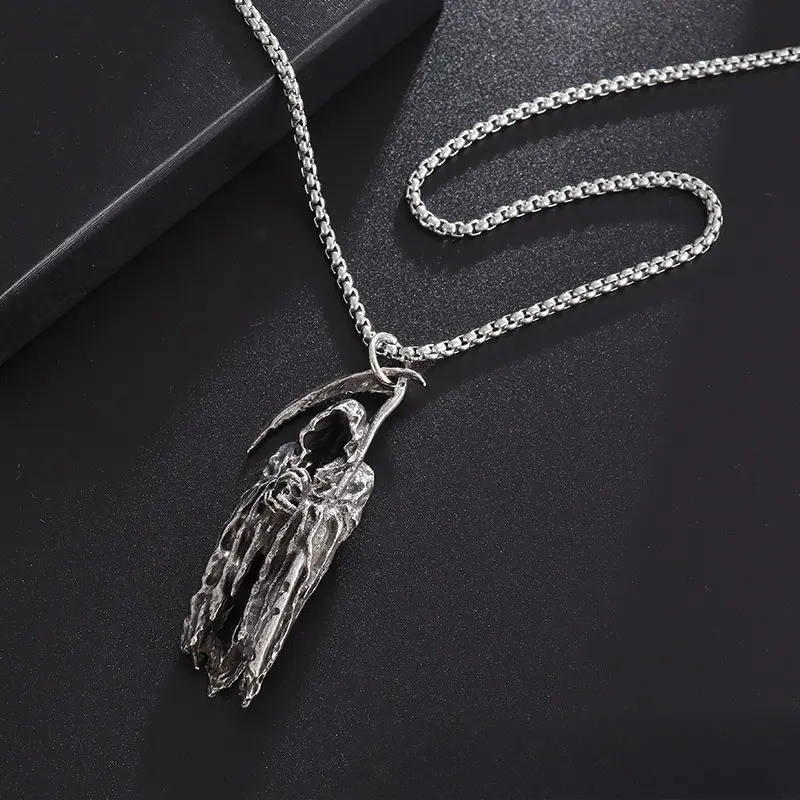 2026 New Death Skull Necklace for Men Women | Minimalist Trendy Clubwear Chain Pendant, Versatile Unisex Jewelry