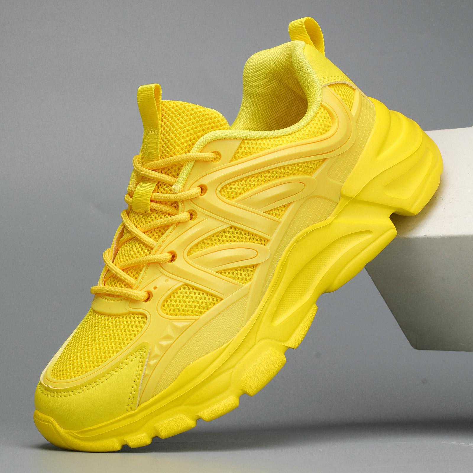 Women's Sporty Solid RoundToe Laces Trainers, Fashionable Lace UpFront Mesh Breathable Comfortable Sports Running Shoes, Casual Versatile Outdoor Walking