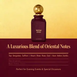 Divelu Wow Ebony Perfume, 100ML Woody Oriental Scent, Contains Alcohol, Premium Fragrance for Men & Women, Ideal Gift Choice