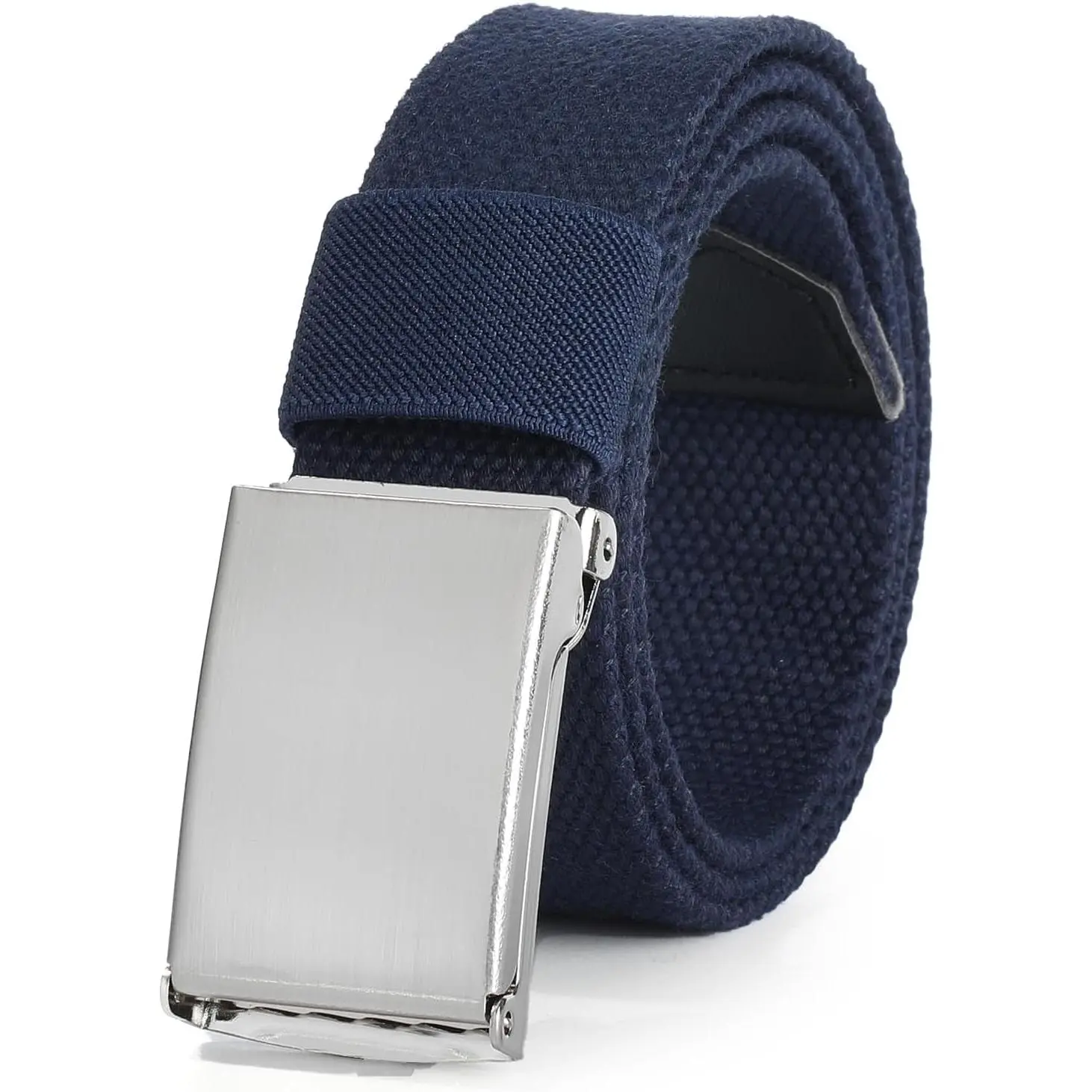 Boys Canvas Golf Belts - Adjustable Web Youth Belt for Kids | Trim-To-Fit, Silver Flip-Top Buckle, Fit Kids & Teens Ages 3-15 for Casual Jeans