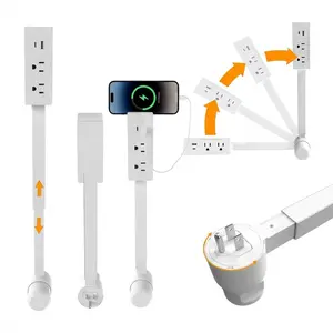 Rotating Plug Outlet Extender — Swing‑Arm, 2 AC + USB, Adjustable Reach