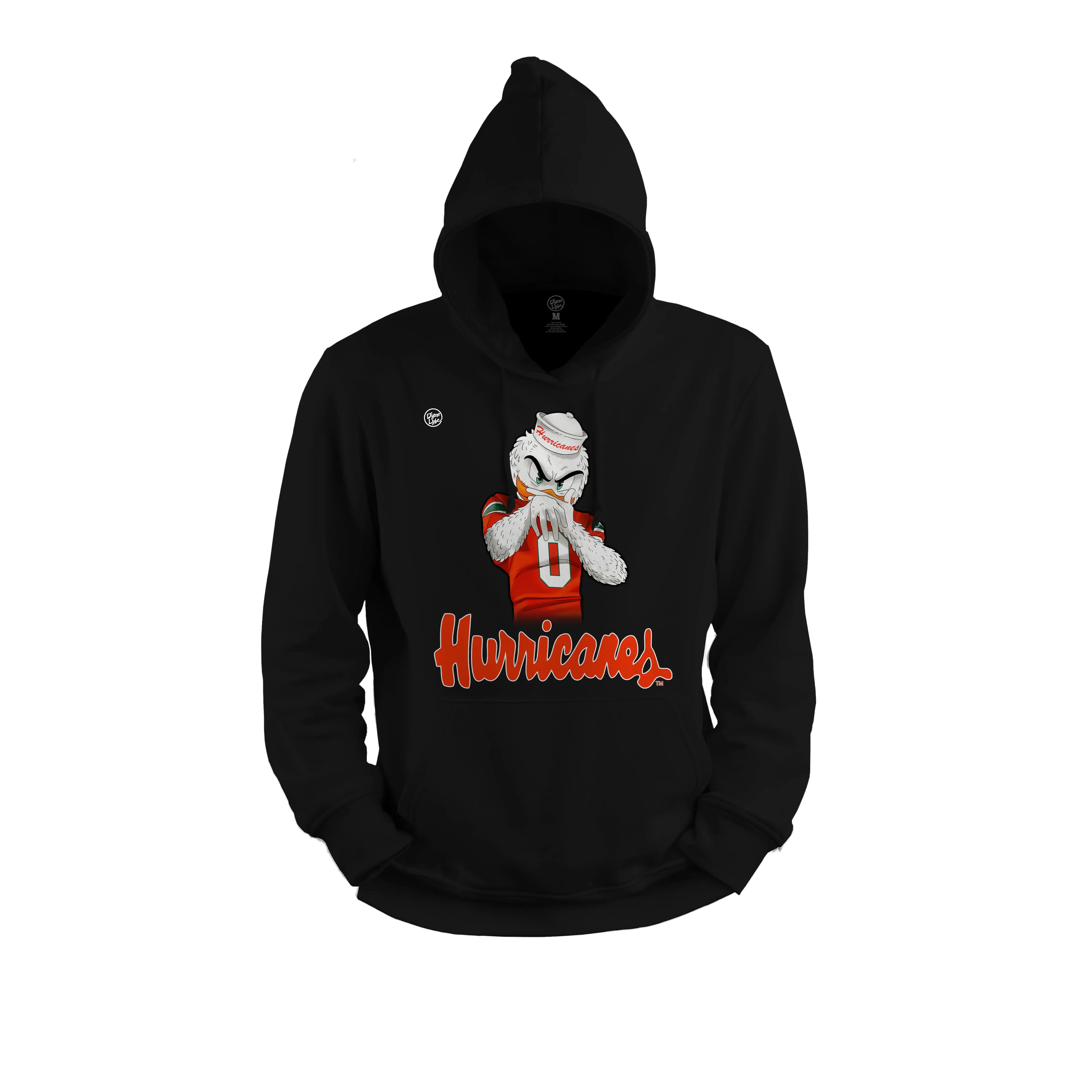 Miami Hurricanes Men's Sebastian TD Celly Graphic Hoodie, Soft Fabric Long Sleeve Pullover Sweatshirt, Tops, Sweatshirts, Casual, Stylish, Classic, Team Mascot
