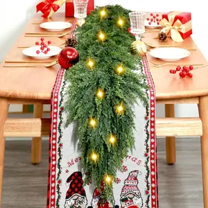 6FT Christmas Cedar, Realistic Artificial Faux Pine Ornament for Mantle Fireplace Stairs Table Indoor Decoration(1 PCS)