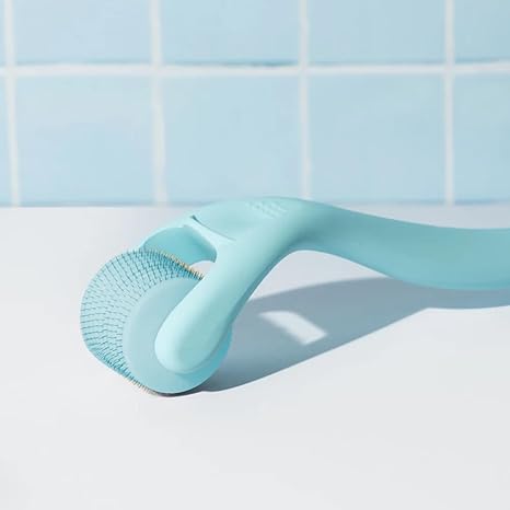 Derma Roller for Hair & Skin Microneedling Roller for Men & Women Beard Growth Hair Regrowth & Acne Scar Treatment Ergonomic Handle Skin Care Tool