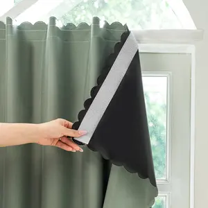100% Blackout Cloth Curtain, 1 Count Magic Tape Blackout Curtain, Window Screening for Bedroom, Living Room, Kitchen, Perfect for Party Decor, Privacy Window Film, Privacy Grommet Curtains, Curtain Blinds, Window Privacy Films, Blackout Window Cover