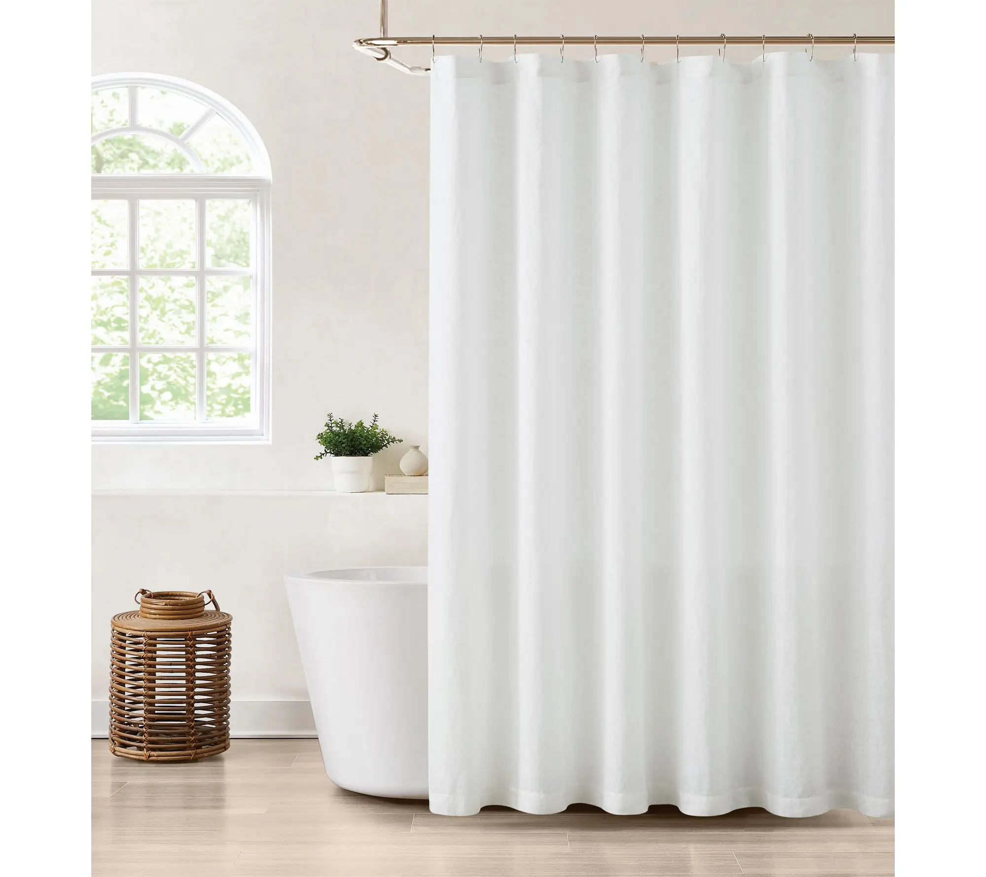 Brooklyn Loom Flax Linen Shower Curtain Brooklyn Loom Flax Linen Shower Curtain