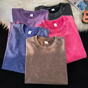 Solid 3-Pack Hip Hop t shirt Men fashion Cotton Harajuku Multicolors Oversized Washed T-shirt women Unisex Summer Retro Short Sleeve Tee top Men's and women's T-shirts: Unisex cotton T-shirts: Unique gift T-shirts