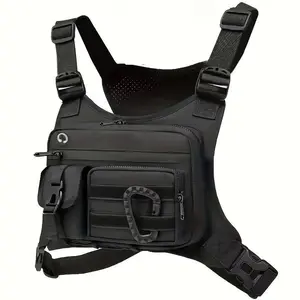 Outdoor Tactical Chest Bag for Men, Running Sports Chest Pack, Front Pouch for Hiking & Travel, Durable & Lightweight Design