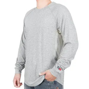 4.5OZ Vented Mesh Loose Fit EX Lightweight Flame Resistant Crew Neck T-Shirts-9717