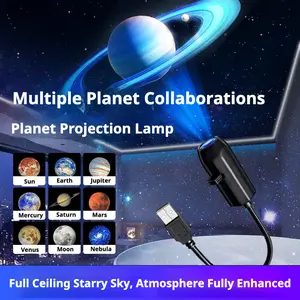 USB starry sky lamp, moon lamp, creative USB-LED night light for bedroom, logo projection lamp, internet-famous background light