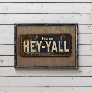 Vintage Texas License Plate Print: Rustic Southern Wall Art (Print Only)