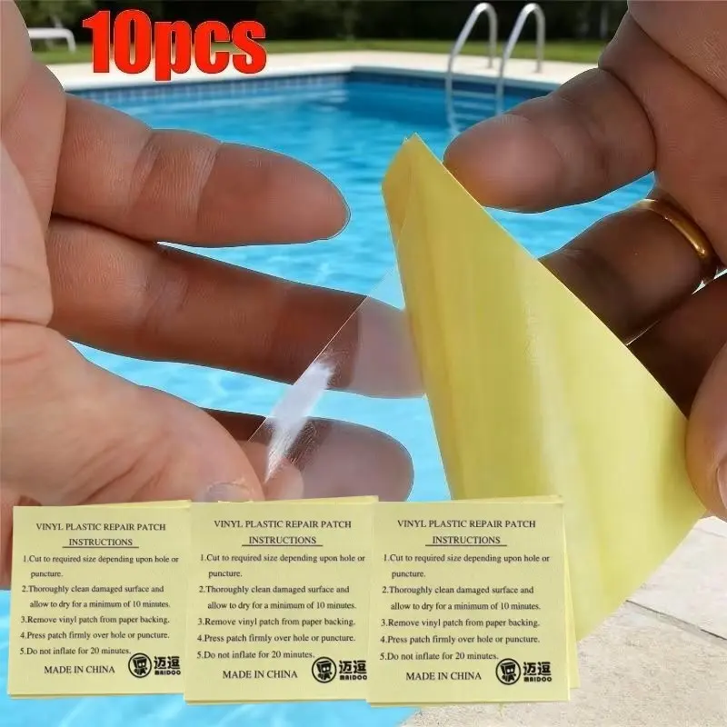 10-Piece Waterproof Repair Patches, Inflatable Gear Fix Kit, Tent & Swim Ring Repairs, Portable Reflective Outdoor Patches