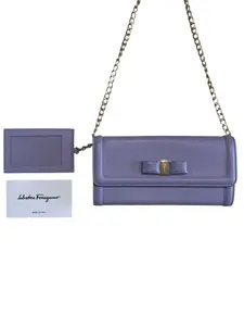 Pre-owned SALVATORE FERRAGAMO Leather Small Leather Goods Ferragamo Lavender Wallet