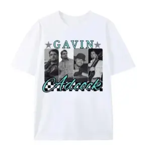Gavin Adcock Graphic Tee for Music Enthusiasts - Casual Unisex Design with Iconic Portraits, Perfect for Fans of Unique Street Style