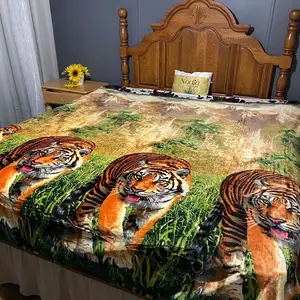 TIGER #4 THROW BLANKET KING SIZE TIGER #4 THROW BLANKET KING SIZE