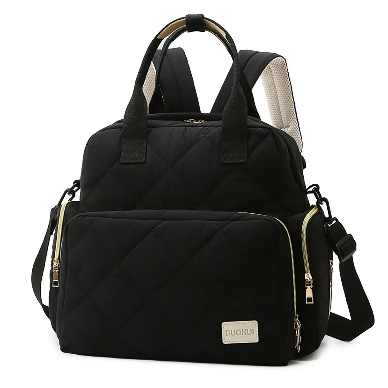 High-End Style Handbag Maternity Bag, Dry-Wet Separation Waterproof Multi-Functional Embroidered Grid Shoulder Bag