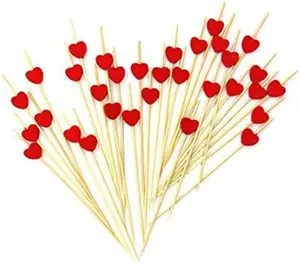Heart Shaped Charcuterie Toothpicks set for Charcuterie Food Display Appetizer Grazing Table Catered Event Buffets Wedding Pink or Red