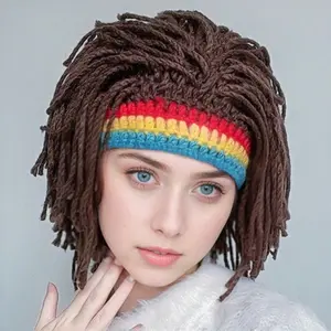 [Faux Dreadlock] Unisex Creative Crochet Faux Dreadlock Hat | Faux Dreadlock | Crochet Yarn | Trendy & Unique | Hip Hop Style