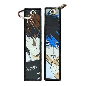 Death Note Fabric Anime Keychains - Motorcycle Car Keychain Key Ring Collectible Anime Keychain