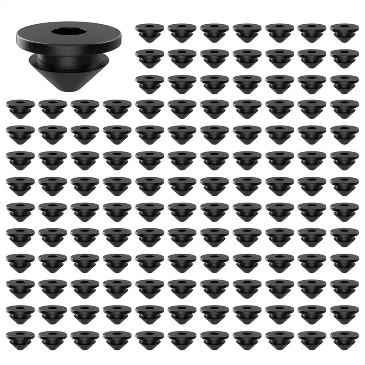 200PCS Cable Railing Rubber Grommets for 1/8Inch 5/32Inch 3/16Inch Cable for Metal Cable Railing Posts,Cable Railing Kit