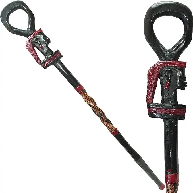 African Warrior Walking Stick