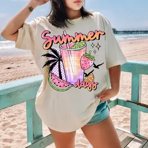 SUMMER DAYS  Graphic T-Shirt  or crewneck or hoodie- Movie Comfort Colors  Womenswear Sweatshirts Casual Long Sleeve