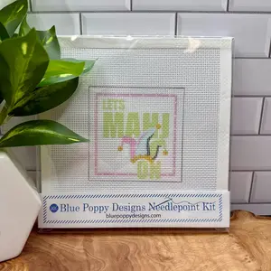 "Lets Mahj On" Needlepoint Kit (Mahjong Joker Hat)