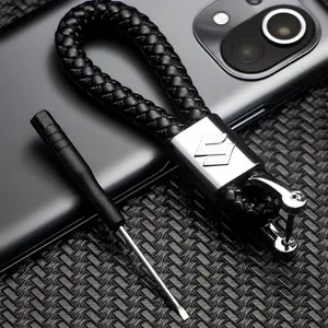 Car Keychain Braided Rope Key Ring Suzuki Key Holder Anti-Loss Key Ornament Car Interior Modification Decoration Accessory