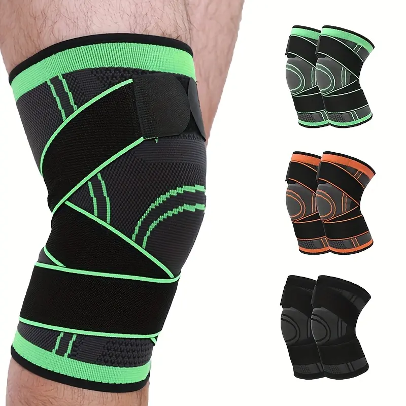 2pcs Adjustable Strapping Support Knee Bracing Shoulder Straps, Thermal, Polyester, Available in Black, Green, And Orange, Unisex, Perfect Gift for Birthdays And Holidays, Adjustable Knee Brace