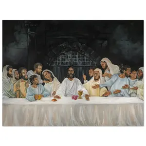 Classic Matte Paper Poster of Original Last Supper Painting