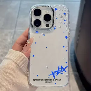 Fashion Tomorrow X Together Phone Case for iPhone 17 16e 16 15 14 13 12 11 Pro Max Air X XR Xsmax 8 150 Plus, Silver Color Lens Frame, Transparent Soft Protective Back Cover, Protector