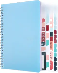 Undated Weekly Planner with Habit Tracker, 52 Weeks To Do List Notebook A5 Weekly Goal Planner with Spiral Binding & Stickers Home Work School Supplies for Women Girls 8.2" x 5.7" - Simple Style