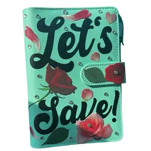 The Cutest Way to Save — White Rhinestone Budget Binder