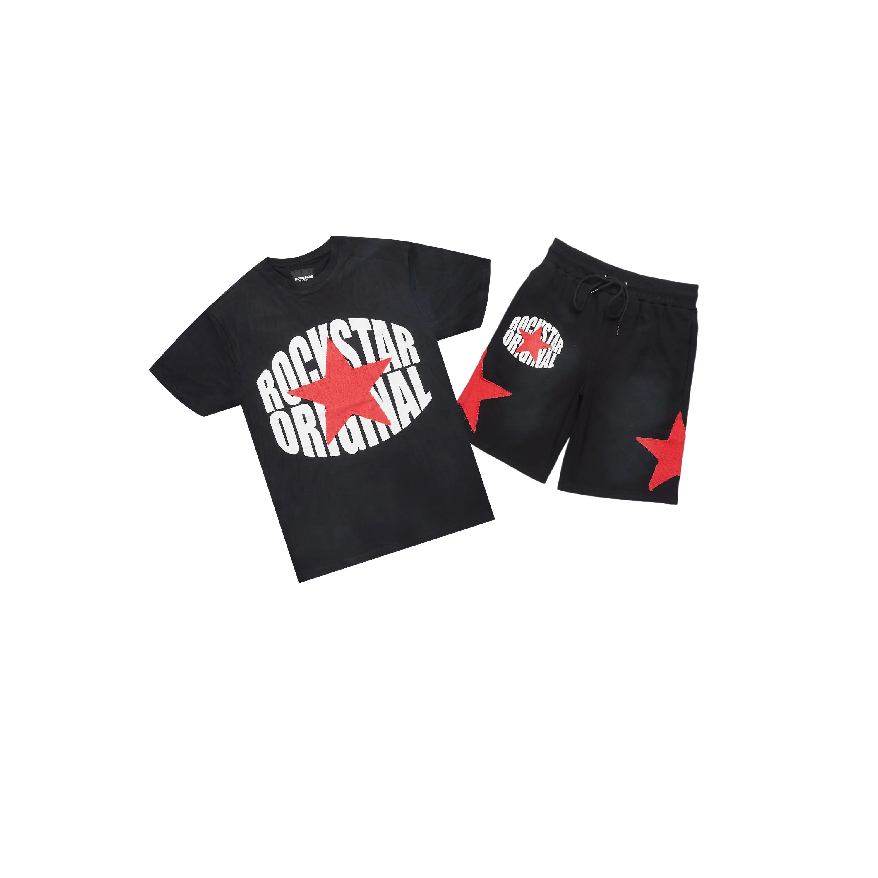 Sarge Vintage Black T-Shirt/Short Set