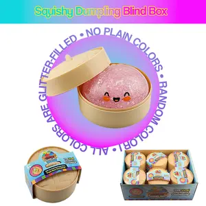 Glitter Dumpling Squishy with Box, Soft Sensory Stress Relief Toy