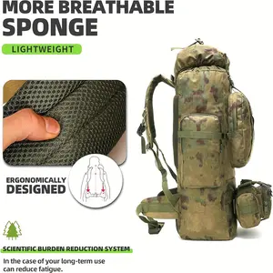 100L Camping Hiking Backpack Molle Rucksack Camping Backpacking Daypack