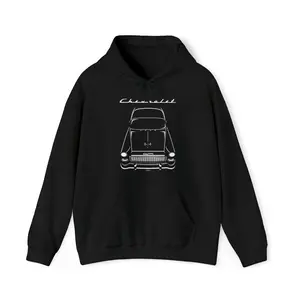 Chevrolet 150 Utility Sedan - 1955 Multi-color Hoodie - Chevy Hooded, Chevrolet hoodie trending unisex for men, women