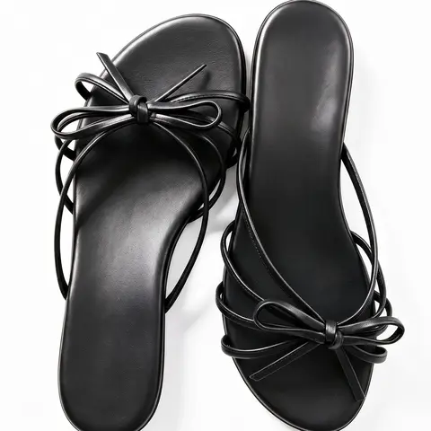 Women's Q3 JACKRUSSEL2 Bow-Knot Woven Flat Shoes Sandals - Cute Shoes for Party, Shopping, 4 Stunning Colors, Fashionable Casual Footwear