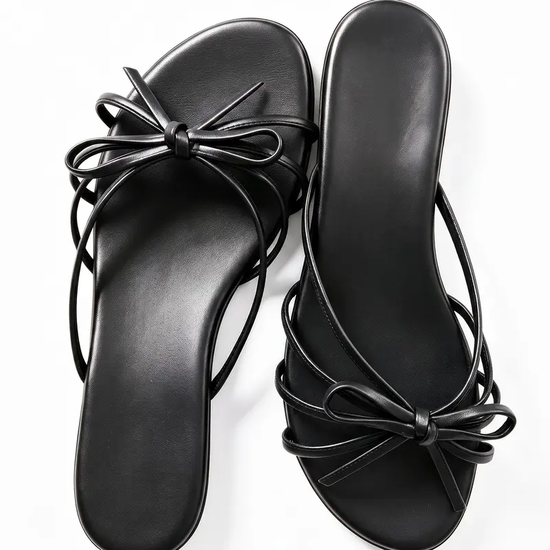 Women's Q3 JACKRUSSEL2 Bow-Knot Woven Flat Shoes Sandals - Cute Shoes for Party, Shopping, 4 Stunning Colors, Fashionable Casual Footwear