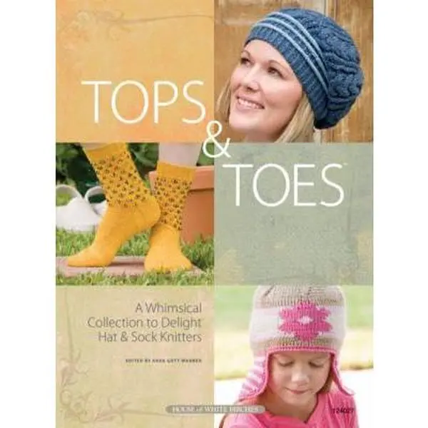 Used Paperback Book - Tops & Toes by Kara Gott Warner (English) - Knitting for Beginners Tutorials, Knitwear Patterns, Knit Socks Guides
