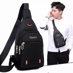 Chest bag Oxford cloth men's bag vertical shoulder bag crossbody bag casual men's bag canvas small backpack spring/summer 2025 young men